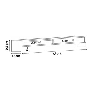[en.casa] Monitorstandaard Hallstahammar verhoger 56x18x9,5 cm bamboe