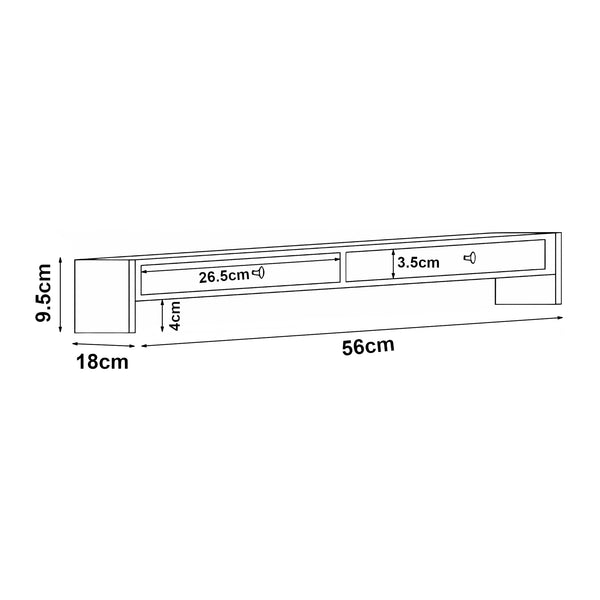 [en.casa] Monitorstandaard Hallstahammar verhoger 56x18x9,5 cm bamboe