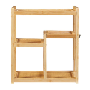 [en.casa] Badkamerrek Höör voor wandmontage 42x37x17 cm bamboe