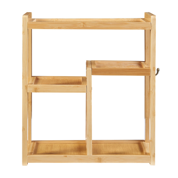 [en.casa] Badkamerrek Höör voor wandmontage 42x37x17 cm bamboe