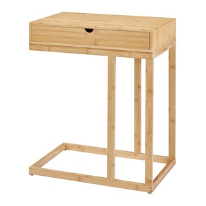 [en.casa] Bijzettafel Kåfjord laptoptafel met lade 68x55x35 cm bamboe