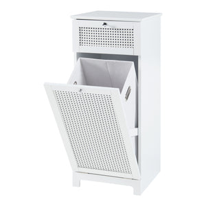 [en.casa] Badkamerkast Karlsøy met wasmand 90x38x40 cm wit