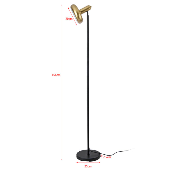 lux.pro Staande lamp Namsos vloerlamp 156 cm E27 zwart en goudkleurig