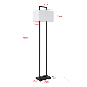 lux.pro Staande lamp Sigdal vloerlamp cm E27 zwart en wit