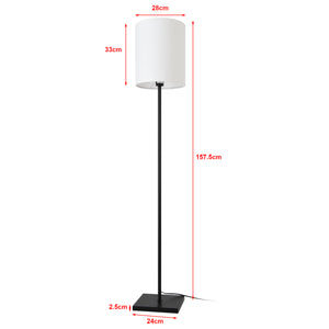lux.pro Staande lamp Solna vloerlamp 157,5 cm zwart en wit E27