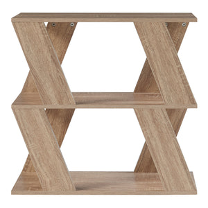 [en.casa] Bijzettafel Nome met 2 planken 60x22x57 cm eikenkleurig