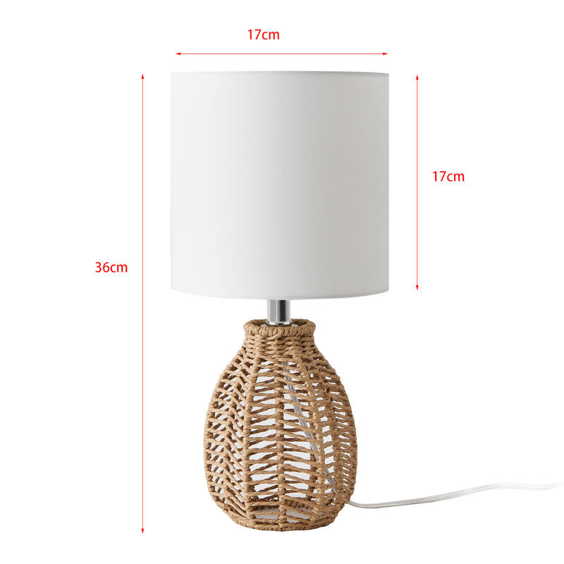 Maatschets lux.pro Tafellamp Alfreton bureaulamp 36 cm E14 beige chroom wit