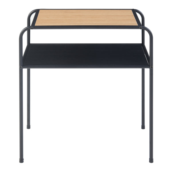 [en.casa] Bijzettafel Krødsherad 55x51x36 cm zwart en eikenkleurig