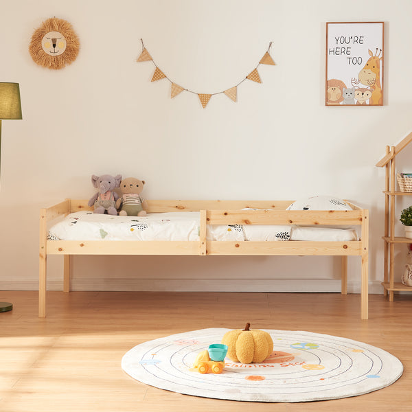 Kinderbed Sonkajärvi met onderschuifbed 90x200 cm naturel [en.casa]