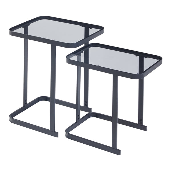 [en.casa] Bijzettafel set van 2 Laxå zwart