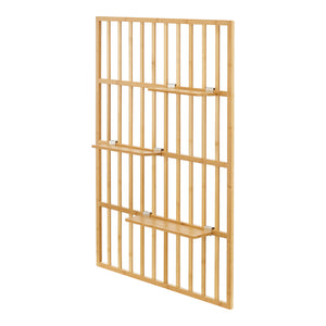 Wandrek Røst met 3 planken 120x80x13 cm bamboe naturel [en.casa]