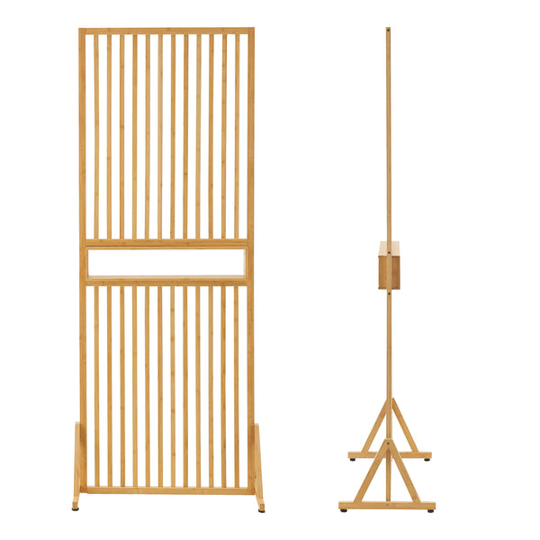 Kamerscherm Fron scheidingswand 197x75,5x40 cm bamboe [en.casa]
