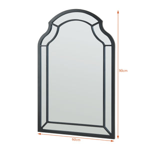 [en.casa] Wandspiegel Puolanka 90x60 cm zwart