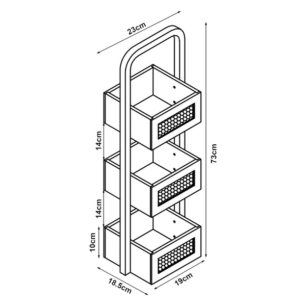 Staand rek Tervola badkamerrek 73x23x18,5 cm [en.casa]