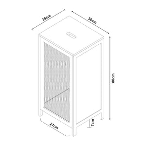 Wasmand Tervola met deksel 80x30x30 cm [en.casa]