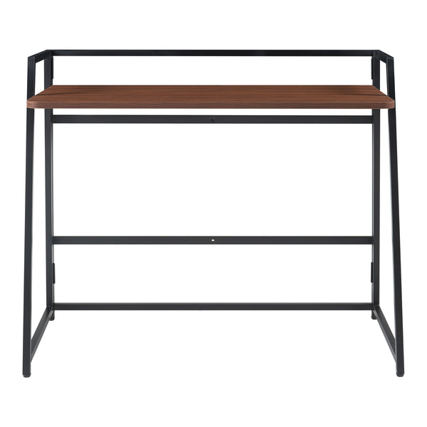 [en.casa] Bureau Ringerike opvouwbaar 104,5x53x85,5 cm zwart en walnootkleurig