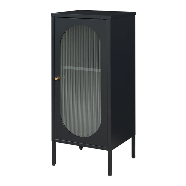 Metalen kast Karlskrona 101,5x42,5x40 cm zwart [en.casa]