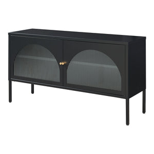 TV meubel Karlskrona 115x35x64 cm zwart mat [en.casa]