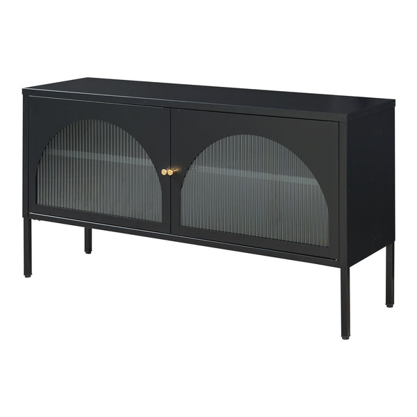 TV meubel Karlskrona 115x35x64 cm zwart mat [en.casa]