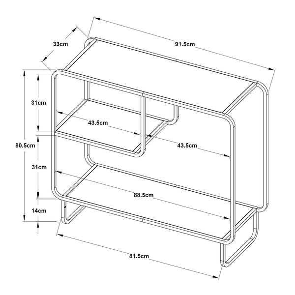 Consoletafel Færder zwart mat [en.casa]