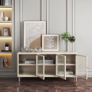 Tv meubel Lindau 120x40x59 cm cremewit [en.casa]