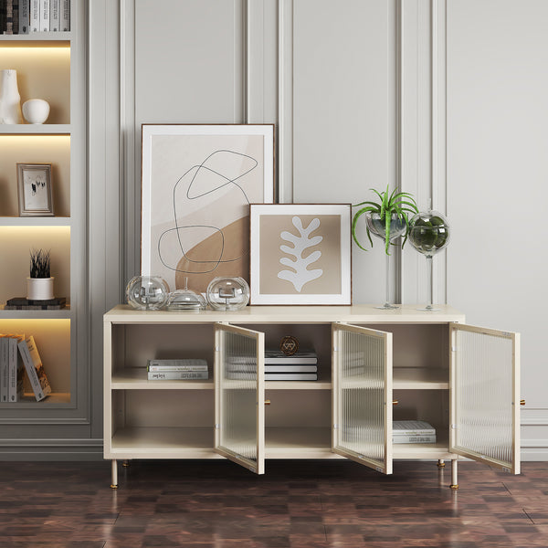 Tv meubel Lindau 120x40x59 cm cremewit [en.casa]