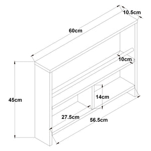 Wandrek Piteå 60x10,5x45 cm wit [en.casa]