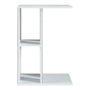 Bijzettafel Ljungby met krabgedeelte 58x40x30 cm wit [en.casa]