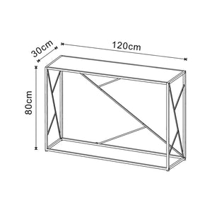 Console tafel Rättvik 120x30x80 cm zwart [en.casa]