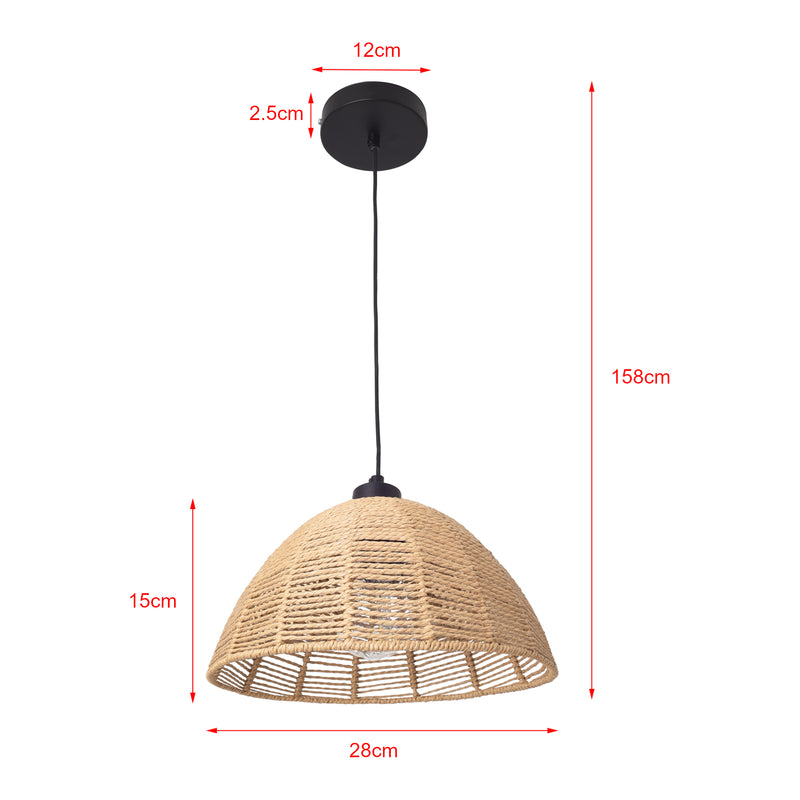 Maatschets Design hanglamp Romsey E27 zwart en beige lux.pro