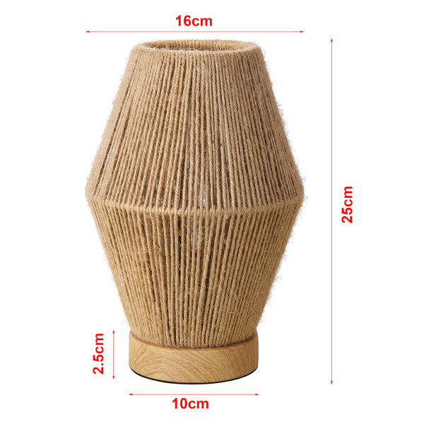 Tafellamp Arundel bureaulamp 25x16x16 cm E27 houtkleurig en naturel lux.pro