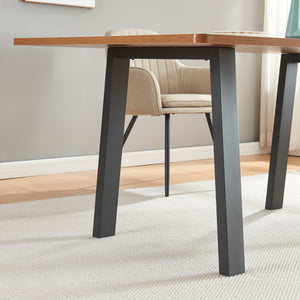 Stalen onderstel Kraftisried set van 2 tafelpoot 72x70 cm zwart [en.casa]