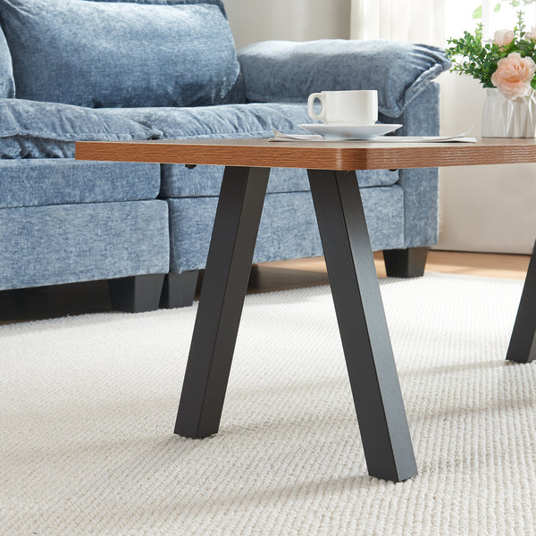 Stalen onderstel Mariager set van 2 tafelpoot 42x40 cm zwart [en.casa]