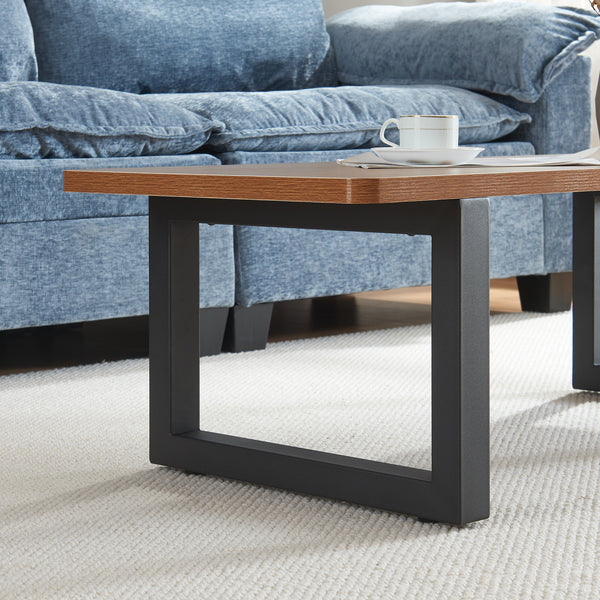 Stalen onderstel Lunderskov set van 2 tafelpoot 35x50 cm zwart [en.casa]