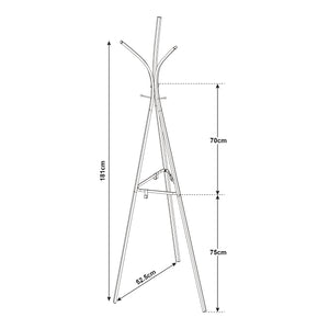 Kledingrek Vevelstad kapstok 181x52,5x52,5 cm zwart [en.casa]