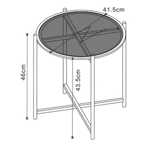Salontafel Lier set van 2 zwart [en.casa]
