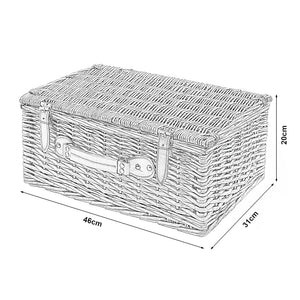 Picknickmand Brindisi 4-persoons picknickset geel wit casa.pro