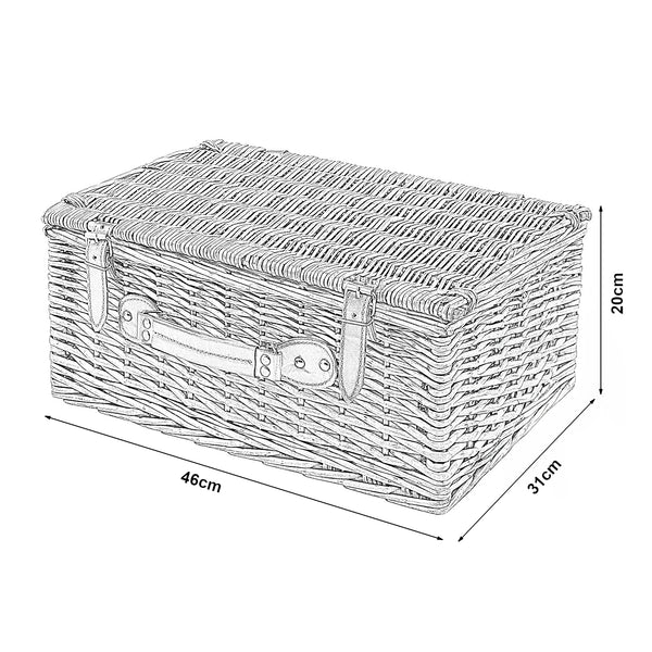 Picknickmand Brindisi 4-persoons picknickset geel wit casa.pro
