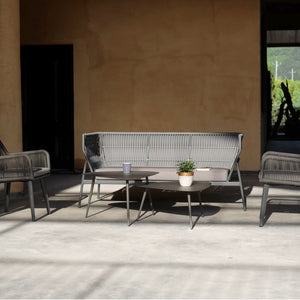 Salontafel set Aymavilles 2-delig tuintafels antracietgrijs casa.pro