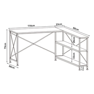 Bureau Raundsvalt zwart 137x88x75 cm [en.casa]