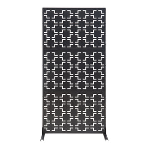 Scheidingswand Aaskis zwart 200x100x50 cm casa.pro