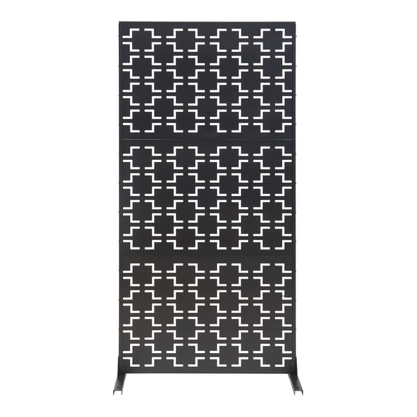 Scheidingswand Aaskis zwart 200x100x50 cm casa.pro