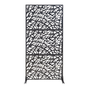 Scheidingswand Poskind zwart 200x100x50 cm casa.pro