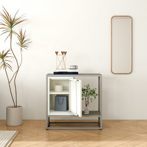 Sideboard Burlöv dressoir 70x72x35 cm grijs en wit [en.casa]