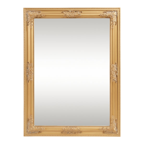 Wandspiegel Punkalaidun rechthoekig 80x60 cm goudkleurig [en.casa]