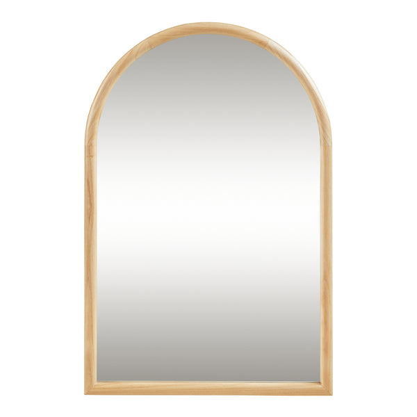 Wandspiegel Podena boogvormig 90x60 cm naturel [en.casa]