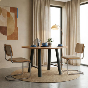 Tafelonderstel set Hullem A vorm 72x70 cm zwart [en.casa]