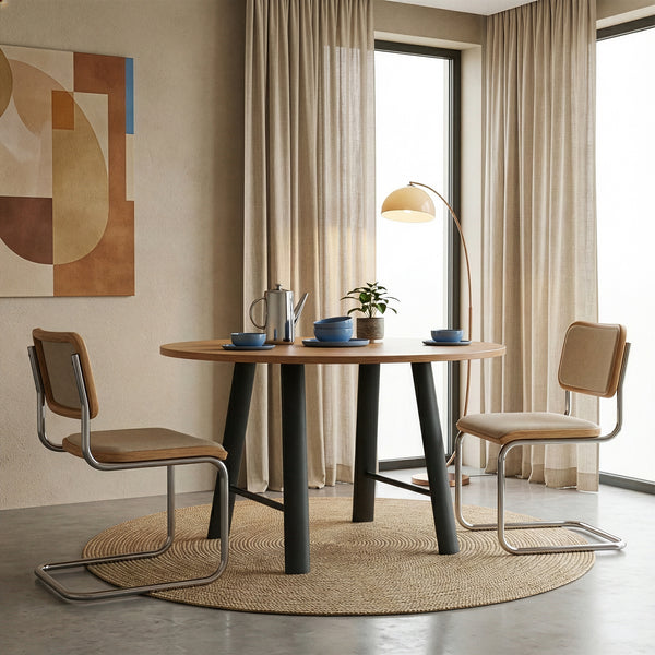 Tafelonderstel set Hullem A vorm 72x70 cm zwart [en.casa]