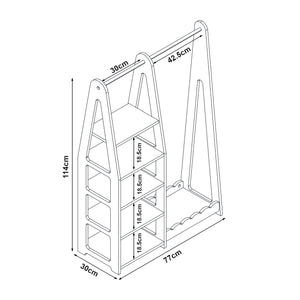 Kinderrek Vestnes 114x77x30 cm wit [en.casa]