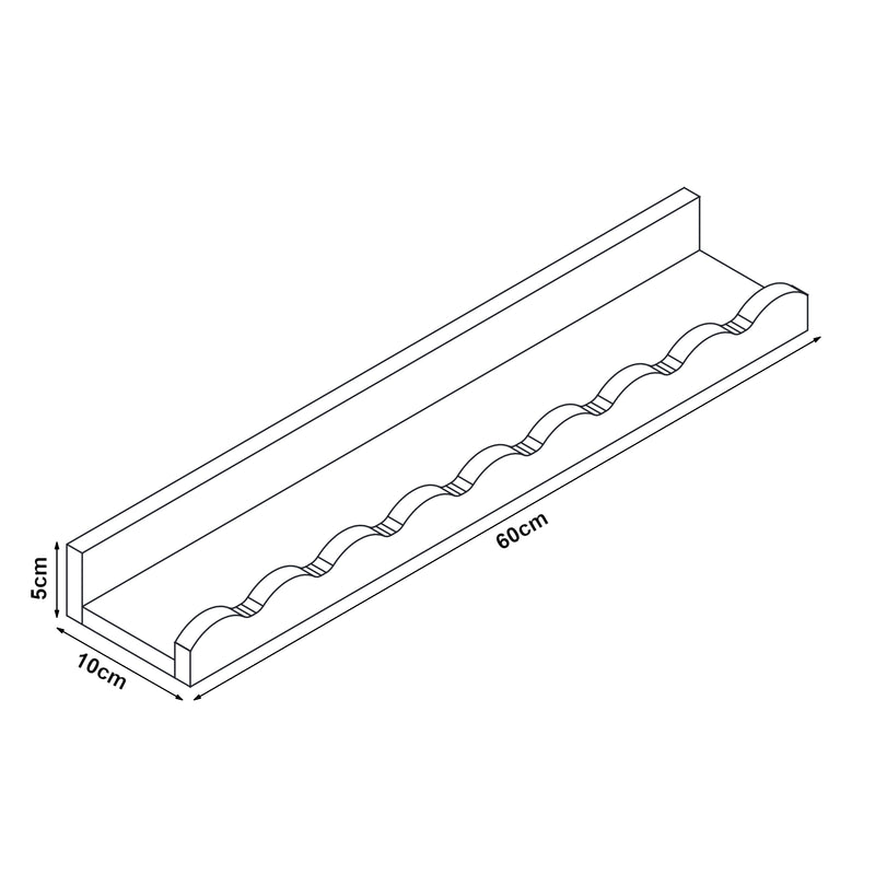 Maatschets Wandplankenset Vestnes 2-delig 60x10x5 cm roze [en.casa]